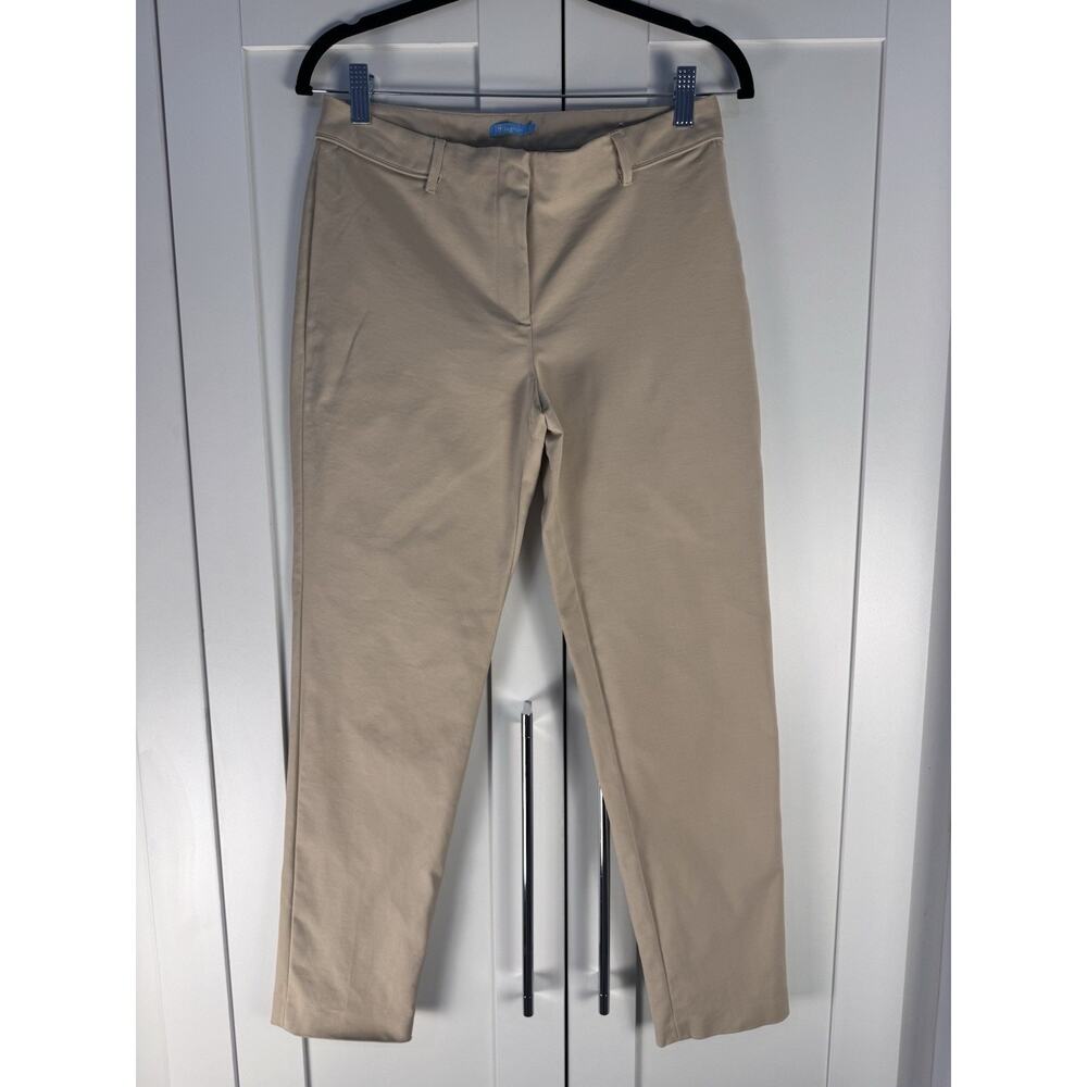 J.McLaughlin Women Stretch Ankle Pants Sz 6 Beige Minimalist Capsule Career